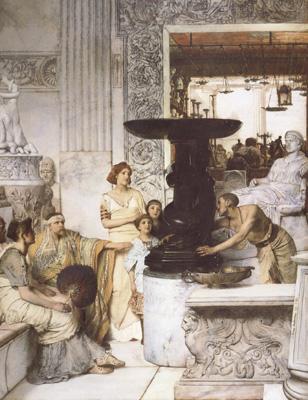 Alma-Tadema, Sir Lawrence The Sculpture Gallery (mk23) Sweden oil painting art